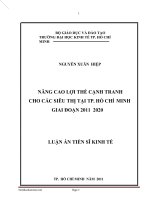 Nâng cao việc cạnh tranh cho các siêu thị ở HCM