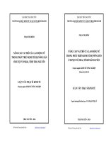 Nâng cao vai trò của lao động nữ trong phát triển hộ nông dân ở huyện Võ Nhai tỉnh Thái Nguyên