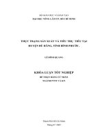 khóa luận Thực trạng sản xuất và tiêu thụ tiêu tại huyện Bù Đăng tỉnh Bình Phước