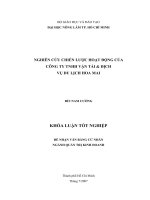 khóa luận Nghiên cứu chiến lược hoạt động của công ty vận tải và dịch vụ du lịch Hoa Mai