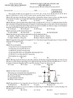 Đề thi khảo sát chất lượng đầu năm môn Hóa học lớp 12 trường THPT Thuận Thành 1, Bắc Ninh năm học 2015 - 2016