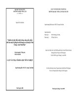 Nghiên cứu đặc điểm sinh trưởng, năng suất, phẩm chất của một số giống lúa chất lượng cao tại huyện Vĩnh Tường  tỉnh Vĩnh Phúc