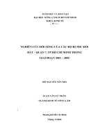 Khóa luận nghiên cứu đời sống các hộ bị thu hồi đất tại quận 7  Tp Hồ Chí Minh giai đoạn 2001  2005