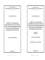 Nghiên cứu các giải pháp nhằm hoàn thiện công tác quản lý nhà nước các dự án đầu tư để phát triển nông thôn bằng nguồn ngân sách trên địa bàn huyện Định Hóa tỉnh Thái Nguyên