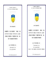 Nghiên cứu các nhân tố ảnh hưởng đến việc nắm giữ tiền mặt của các công ty niêm yết trên thị trường chứng khoán thành phố hồ Chí Minh