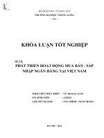 Phát triển hoạt động mua bán   sát nhập ngân hàng tại việt nam 