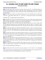 khoang cach tu diem toi mat phang lời giải chi tiết