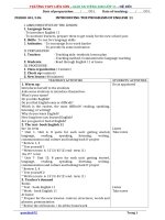 GIAÓ án TIẾNG ANH lớp 11 đổi mới kì 1