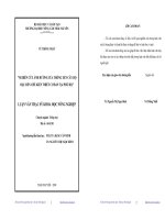 NGHIÊN CỨU ẢNH HƢỞNG CỦA TRỒNG XEN CÂY HỌ ĐẬU ĐẾN CHÈ KIẾN THIẾT CƠ BẢN TẠI PHÚ HỘ