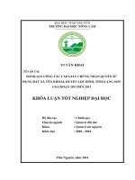 Đánh giá công tác cấp giấy chứng nhận quyền sử dụng đất xã yên khoái   huyện lộc bình   tỉnh lạng sơn giai đoạn 2011 đến 2013 