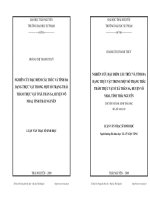 NGHIÊN CỨU ĐẶC ĐIỂM CẤU TRÚC VÀ TÍNH ĐA DẠNG THỰC VẬT TRONG MỘT SỐ TRẠNG THÁI THẢM THỰC VẬT Ở XÃ THẦN SA, HUYỆN VÕ NHAI, TỈNH THÁI NGUYÊN