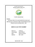 Đánh giá công tác chuyển quyền sử dụng đất trên địa bàn xã phương thiện   thành phố hà giang   tỉnh hà giang giai đoạn 2011 – 2014 