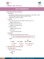 Tóm tắt bài học Axit Caboxylic