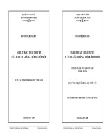 NGHỆ THUẬT TIỂU THUYẾT CỦA MA VĂN KHÁNG THỜI KỲ ĐỔI MỚI