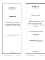NGHIÊN CỨU ẢNH HƢỞNG CỦA MÙA VỤ, PHƢƠNG THỨC CHĂN NUÔI ĐẾN KHẢ NĂNG SINH TRƢỞNG VÀ CHO THỊT CỦA GÀ SASSO THƢƠNG PHẨM NUÔI TẠI THÁI NGUYÊN