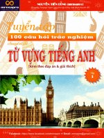 100 cau hoi TN tu vung tieng anh  2017 (tap 1)