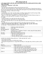 Đề cương lịch sử lớp 9