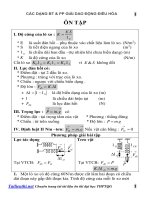Các dạng bài tập và phương pháp giải bài tập về dao động điều hòa ôn thi đại học môn Vật lý