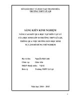 SKKN huong dẫn HS làm đề dùng thí nghiệm học môn vật lý   loại b cấp tỉnh