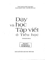Dạy và học Tập viết ở Tiểu học - Trần Mạnh Hưởng