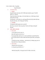 CÂU cá mùa THU ( NGUYỄN KHUYẾN) BÀI VĂN ĐIỂM MƯỜI Năm 2016