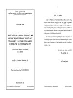 Nghiên cứu mô hình chuyển đổi cho các hộ nông dân sau thu hồi đất nông nghiệp tại các khu công nghiệp ở huyện Phổ Yên tỉnh Thái Nguyên