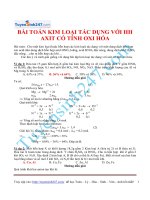 bai tap kim loai tac dung voi hh axit co tinh oxi hoa