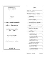 Nghiên cứu một số phương pháp phân cụm mờ và ứng dụng