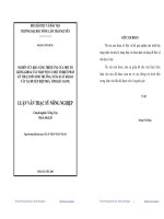 NGHIÊN CỨU KHẢ NĂNG THÍCH ỨNG CỦA MỘT SỐ GIỐNG KHOAI TÂY NHẬP NỘI VÀ MỘT SỐ BIỆN PHÁP KỸ THUẬT ĐẾN SINH TRƢỞNG, NĂNG SUẤT KHOAI TÂY TẠI HUYỆN HIỆP HOÀ, TỈNH BẮC GIANG