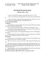 Mẫu kế hoạch giảng dạy chuẩn 2016