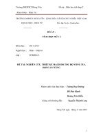 NGHIÊN CỨU THIẾT KẾ MẠCH ĐO TỐC ĐỘ VÒNG TUA ĐỘNG CƠ XĂNG