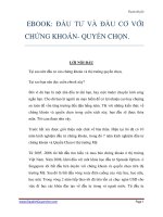 Đầu tư và đầu cơ với chứng khoán và quyền chọn