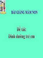 Bài giảng điện tử mầm non lớp Mầm đề tài Dinh dưỡng cho trẻ