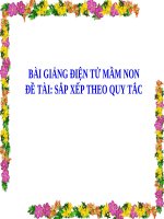 Bài giảng điện tử mầm non lớp Chồi đề tài Sắp xếp theo quy tắc