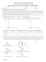 BÀI THI HỌC KỲ 20101: TÍN HIỆU VÀ HỆ THỐNG