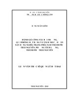 Đánh giá công tác bồi thường, giải phóng mặt bằng và tái định cư dự án xây dựng nghĩa trang khu nam thành phố thái nguyên 