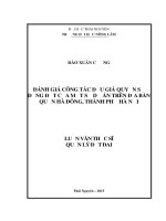 Đánh giá công tác đấu giá quyền sử dụng đất của một số dự án trên địa bàn quận hà đông, thành phố hà nội 