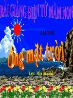 Bài giảng điện tử mầm non lớp Chồi đề tài bài thơ Ông mặt trời