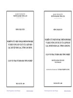NGHIÊN CỨU MỘT SỐ ĐẶC ĐIỂM SINH HỌC VÀ KHẢ NĂNG SẢN XUẤT CỦA LỢN BẢO LẠC, HUYỆN BẢO LẠC, TỈNH CAO BẰNG