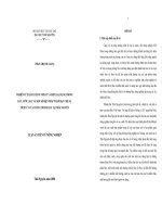 NGHIÊN CỨU HÀM LƯỢNG NITRAT VÀ KIM LOẠI NẶNG TRONG ĐẤT, NƯỚC, RAU VÀ MỘT SỐ BIỆN PHÁP NHẰM HẠN CHẾ SỰ aTÍCH LŨY CỦA CHÚNG TRONG RAU TẠI THÁI NGUYÊN