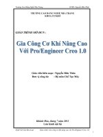 GIA CÔNG CƠ KHÍ VỚI PRO/ENGINEER CREO 1.0