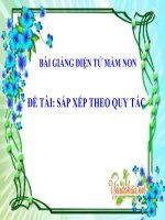 Bài giảng điện tử mầm non lớp Chồi đề tài Sắp xếp theo quy tắc