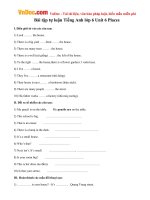 Bài tập tự luận Tiếng Anh lớp 6 Unit 6 Places