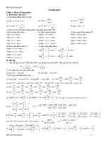 Lý thuyết, công thức, nhiều dạng BT lượng giác hay