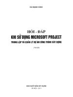 Hỏi đáp khi sử dụng phần mềm microsoft project trong lập và quản lý dự án xây dựng phần 1