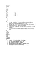 đáp án đề thi mẫu 3 môn tiếng anh