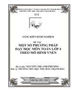 skkn một số phương pháp dạy học môn toán lớp 4 theo mô hình VNEN