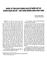 NHÂN TỐ TÔN GIÁO TRONG LỊCH SỬ NƯỚC MỸ VÀ TRONG QUAN HỆ MỸ  VỆT