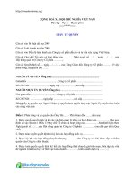 Mẫu giấy ủy quyền của giám đốc công ty cổ phần