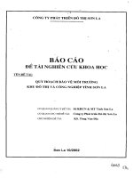 Quy hoạch bảo vệ môi trường khu đô thị và công nghiệp tỉnh sơn la 